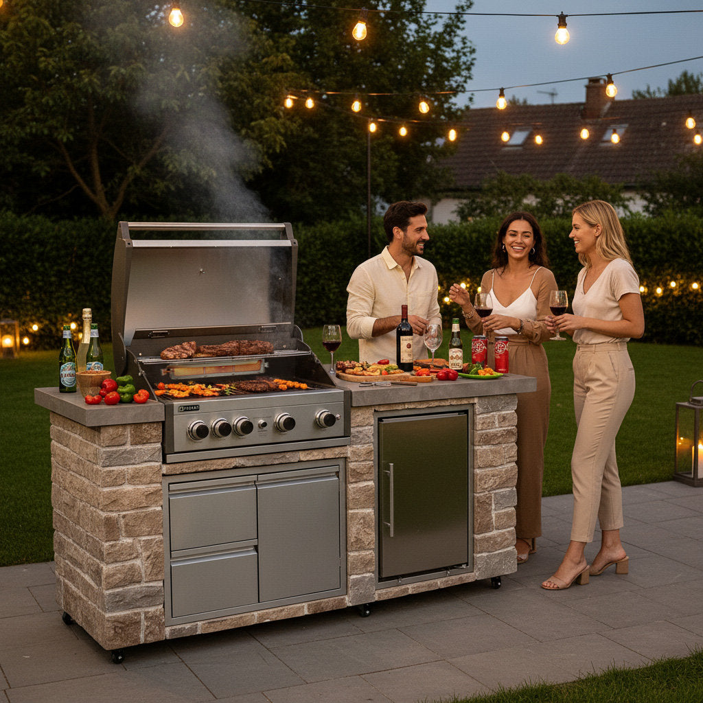 78¡å Pro Elite 5b Texas Cream Limestone Island Grill