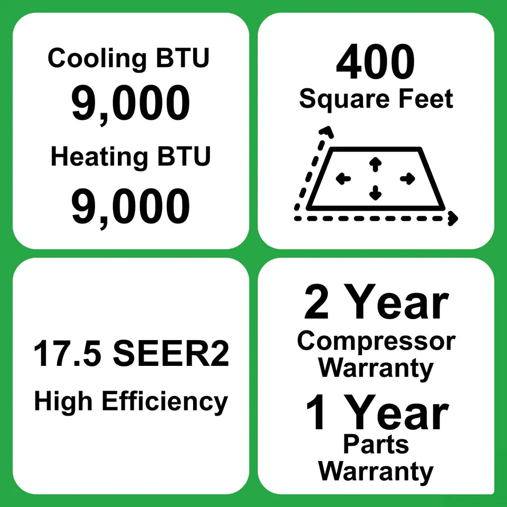 MRCOOL DIY Select 9K 9,000 BTU 17.5 SEER2 Single Zone Mini Split System with 11.5 ft. DIY Line Set  - R454B - 115V