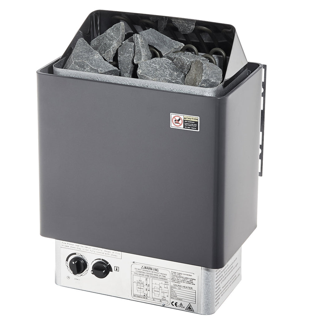 9KW Sauna Heater, Steam Bath Sauna Heater with Built-In Controls, 3h Timer and Adjustable Temp for Max. 317-459 Cubic Feet, Home Hotel Spa Shower Use 220V, Electric Sauna Stove