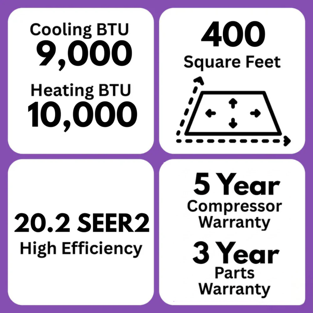 MRCOOL DIY Easy Pro 9K 9,000 BTU 20.2 SEER2 Ductless Mini Split Air Conditioner and Heat Pump - 115V