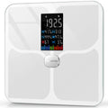 Ablegrid Smart Digital Bathroom Scale For Body Weight Rechargeable White