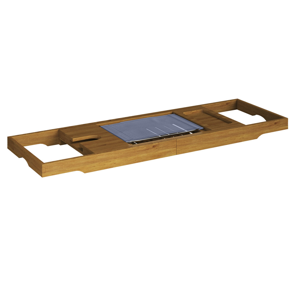 Acacia Bathtub Tray - Natural Wood Tray with Extended Sides for Bath- Bath Caddy