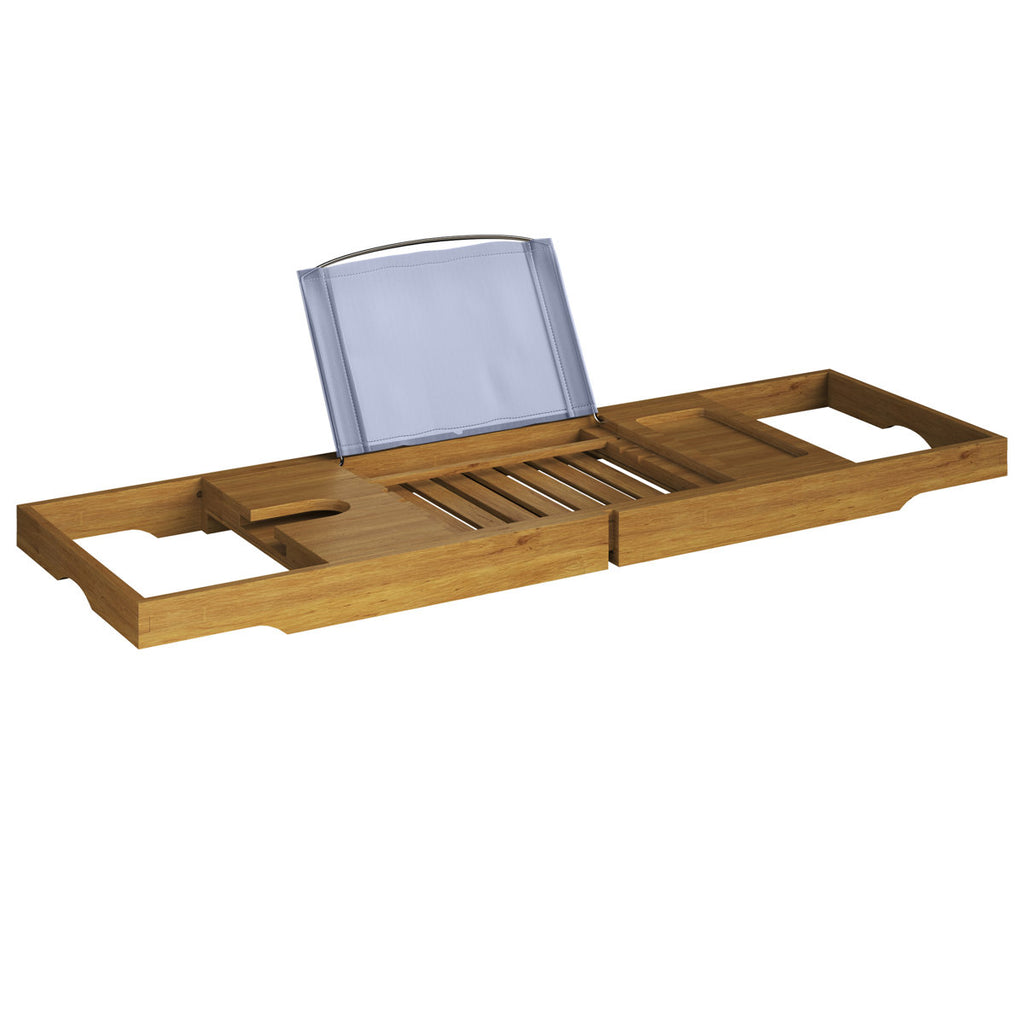 Acacia Bathtub Tray - Natural Wood Tray with Extended Sides for Bath- Bath Caddy