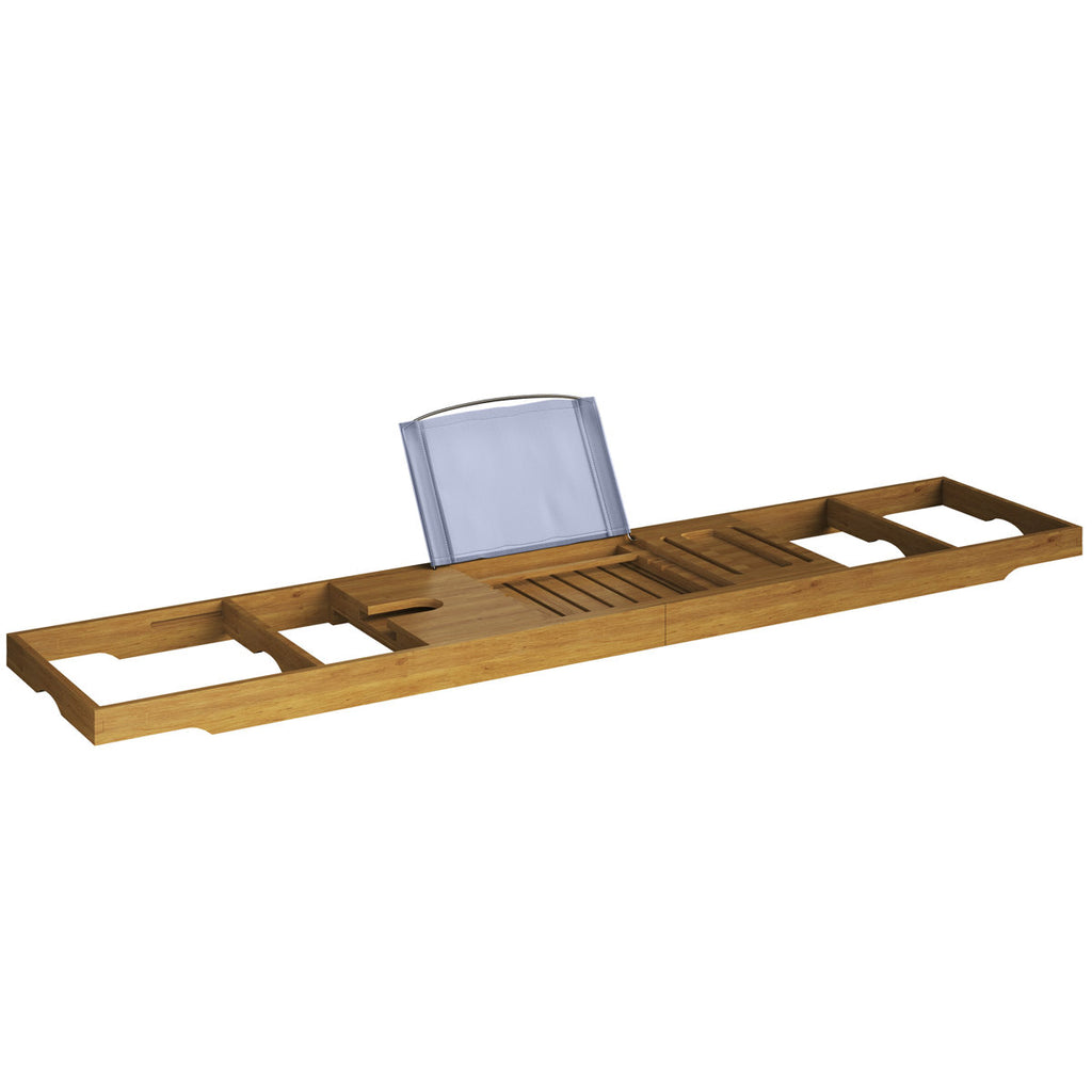 Acacia Bathtub Tray - Natural Wood Tray with Extended Sides for Bath- Bath Caddy