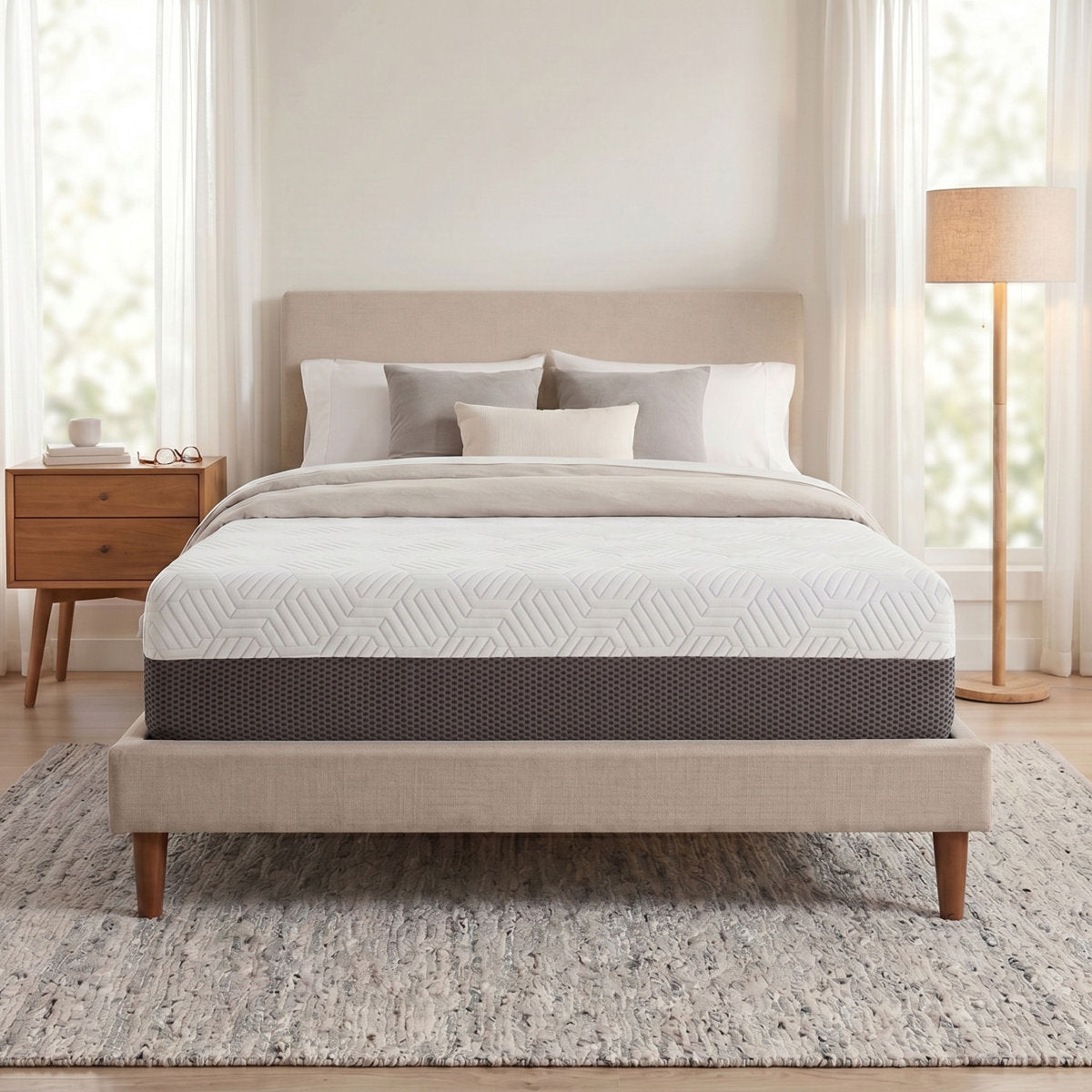 Akeley Queen 12-Inch Soft Gel Memory Foam Mattress – CertiPUR-US, Cooling Cover, Mattress in a Box
