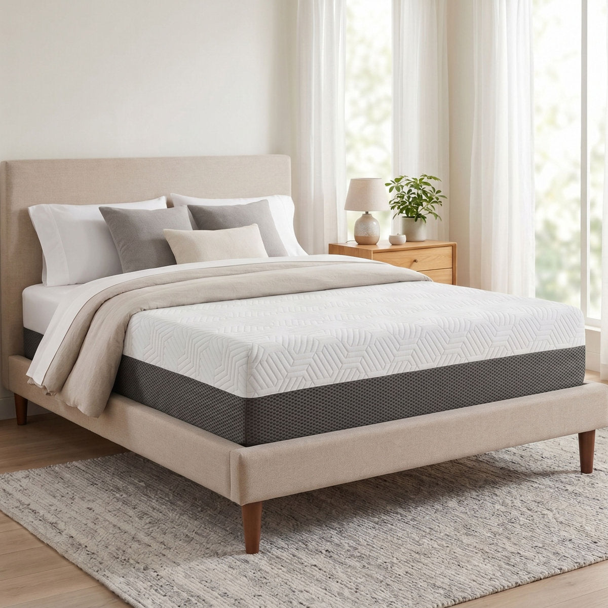 Akeley Queen 12-Inch Soft Gel Memory Foam Mattress – CertiPUR-US, Cooling Cover, Mattress in a Box