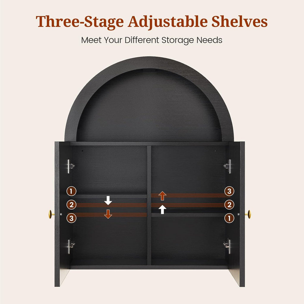 Arched Bathroom Wall Cabinet