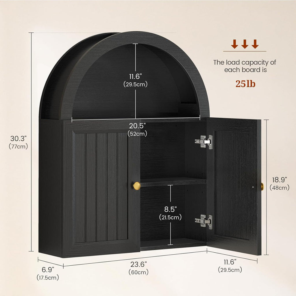 Arched Bathroom Wall Cabinet
