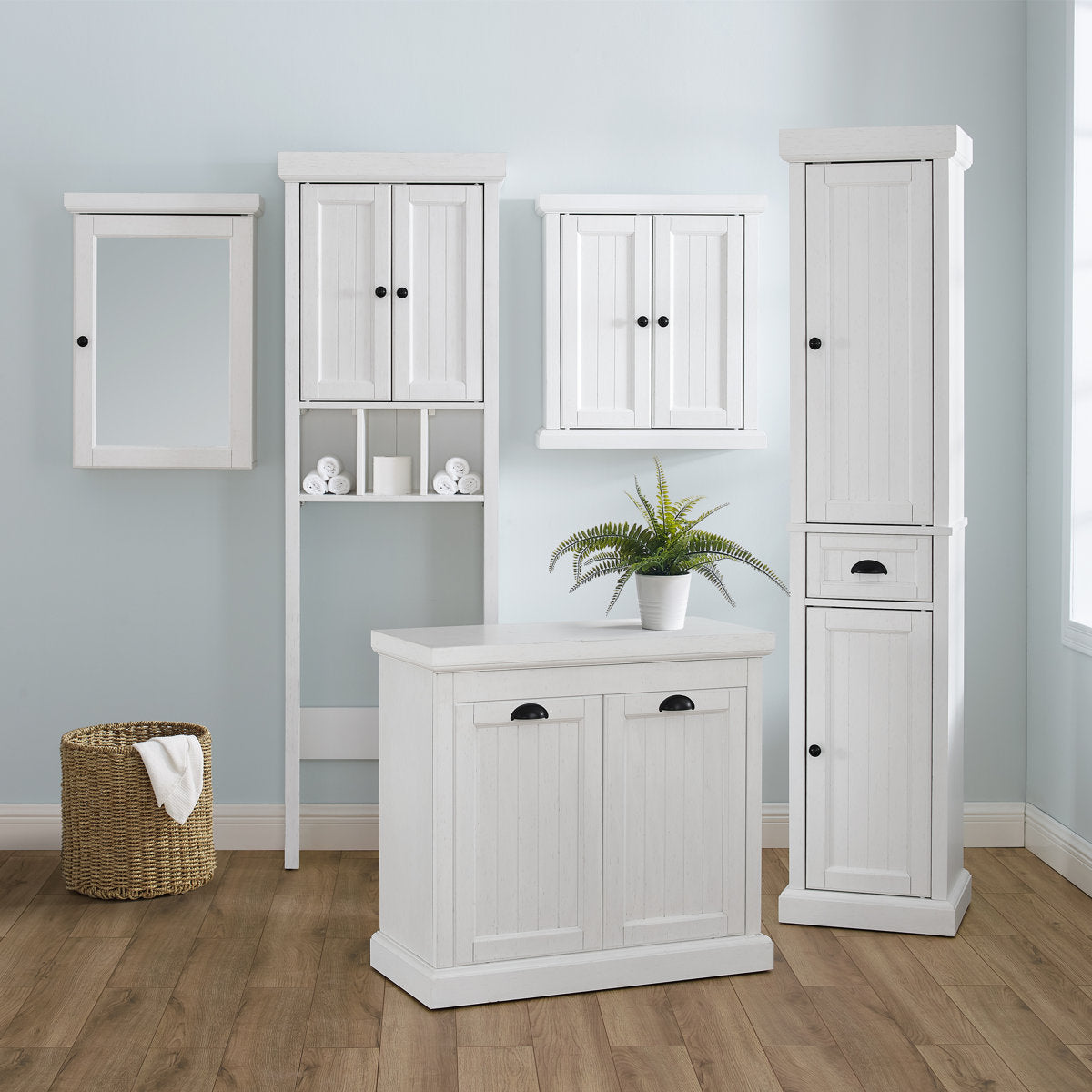 Arjae Freestanding Linen Cabinet
