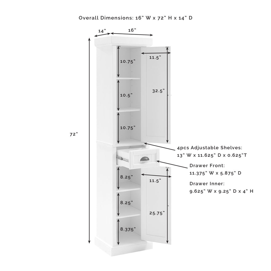 Arjae Freestanding Linen Cabinet