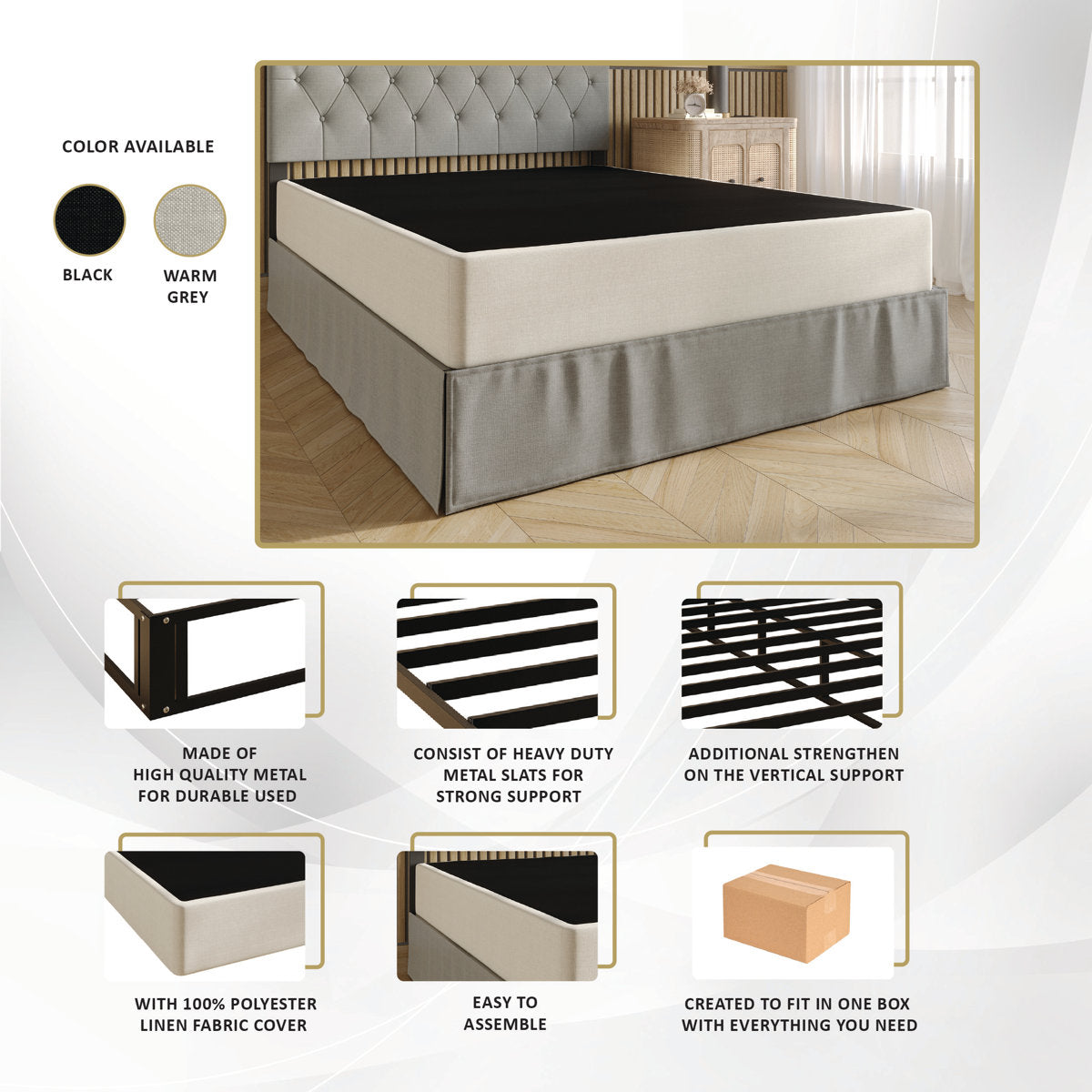 Aroon Metal Box Spring