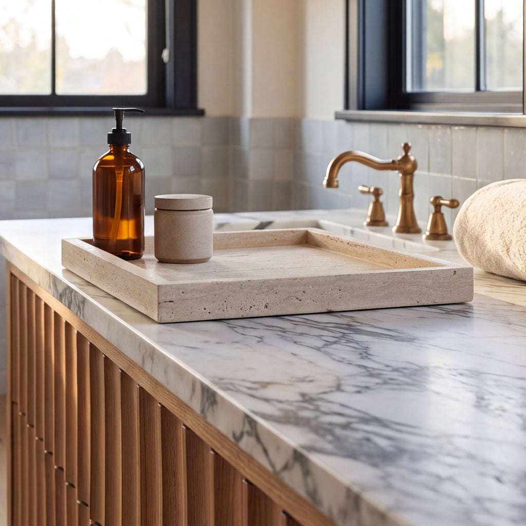 Austin Wolak Marble Bathroom Tray