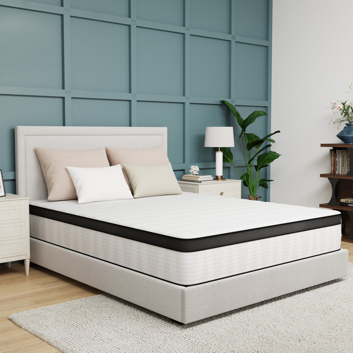 Avenco 10" Medium Gel Memory Foam Pillow Top Hybrid Mattress– 10-Year Warranty, CertiPUR-US, OEKO-TEX Certified