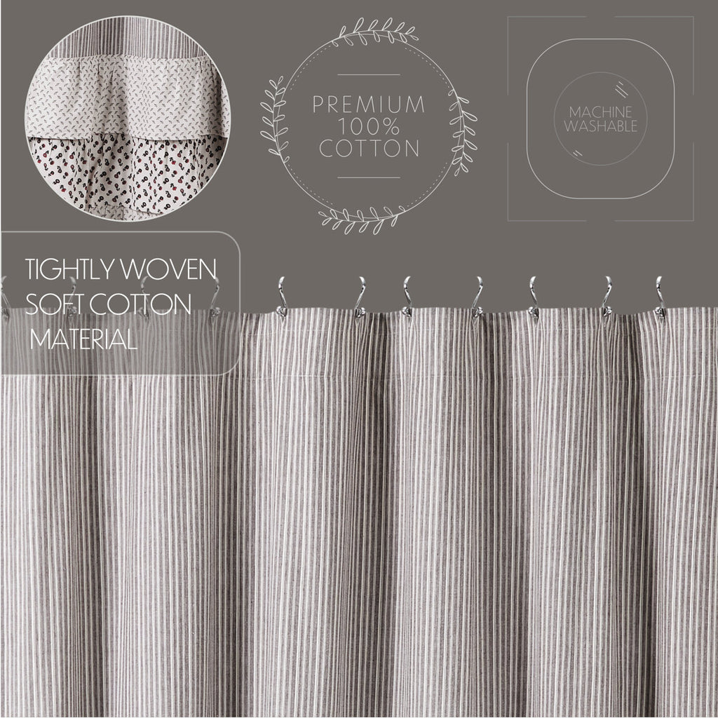 Bahari Cotton Striped Shower Curtain
