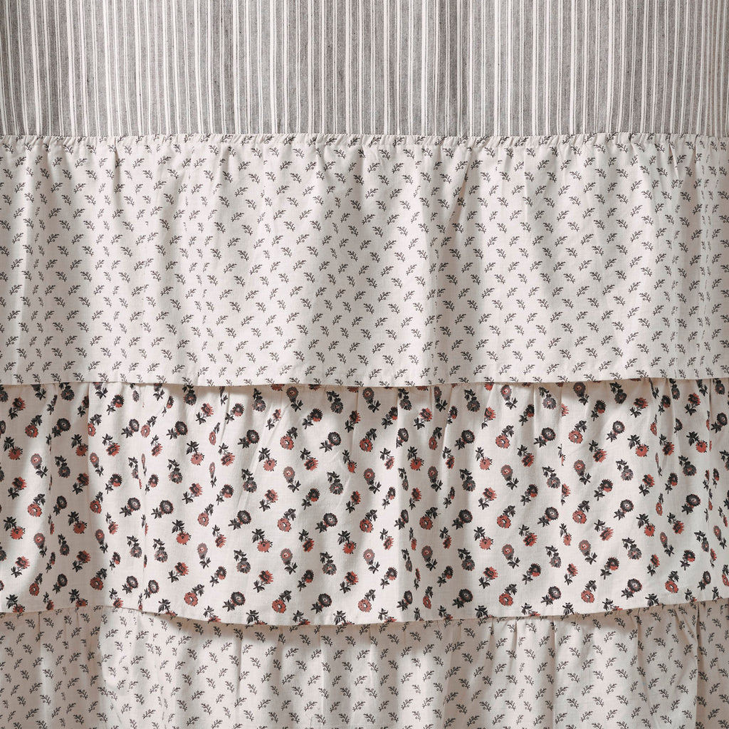Bahari Cotton Striped Shower Curtain
