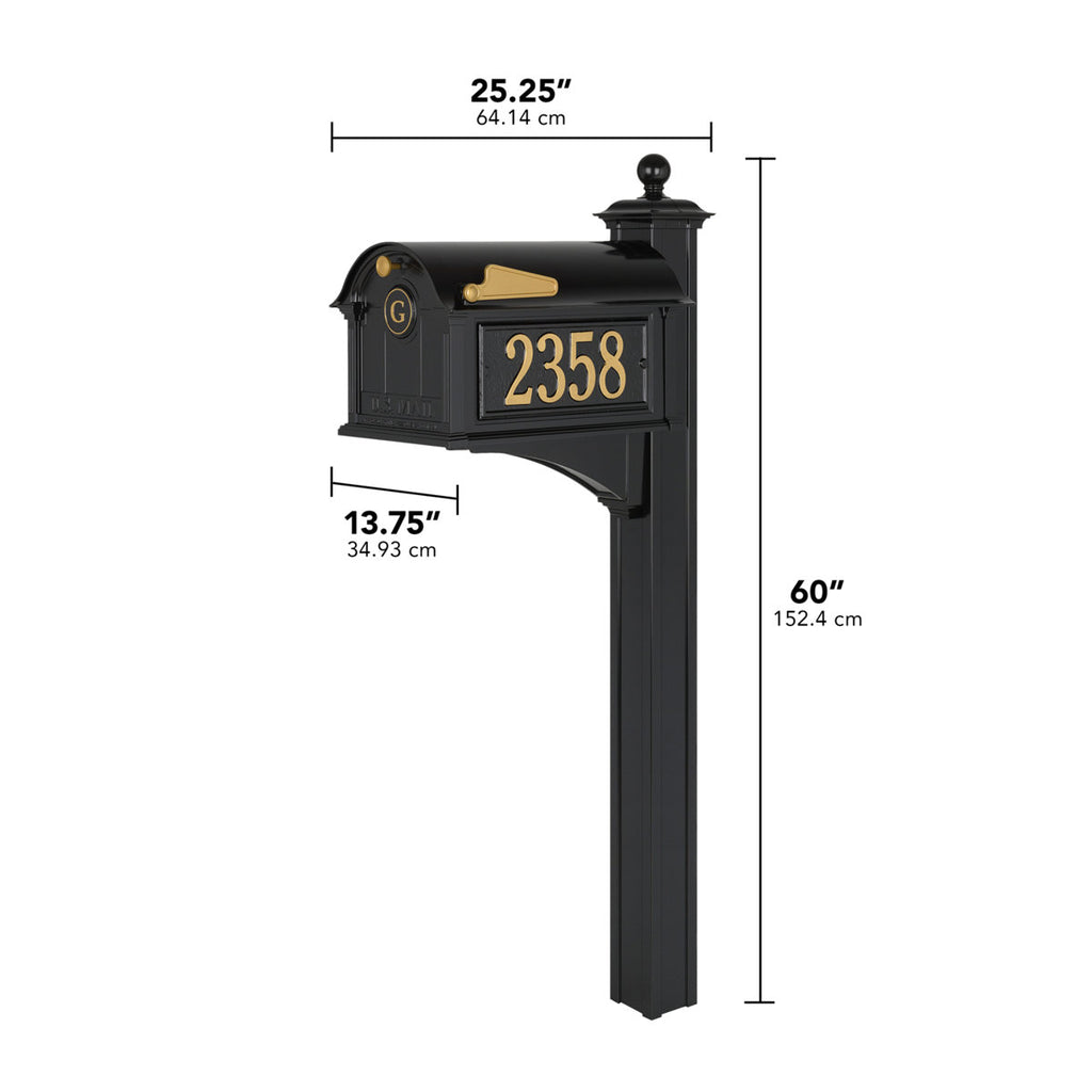 Balmoral Post Mounted Mailbox