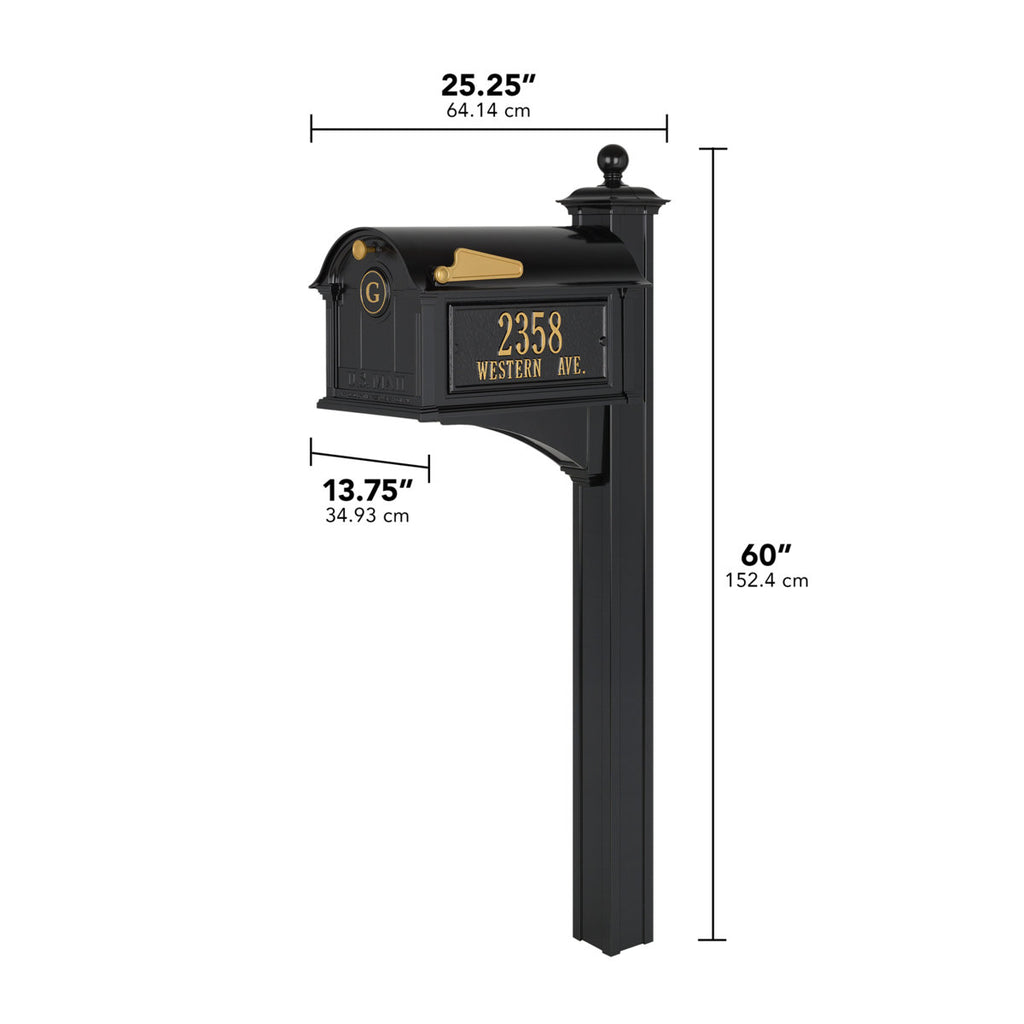 Balmoral Post Mounted Mailbox