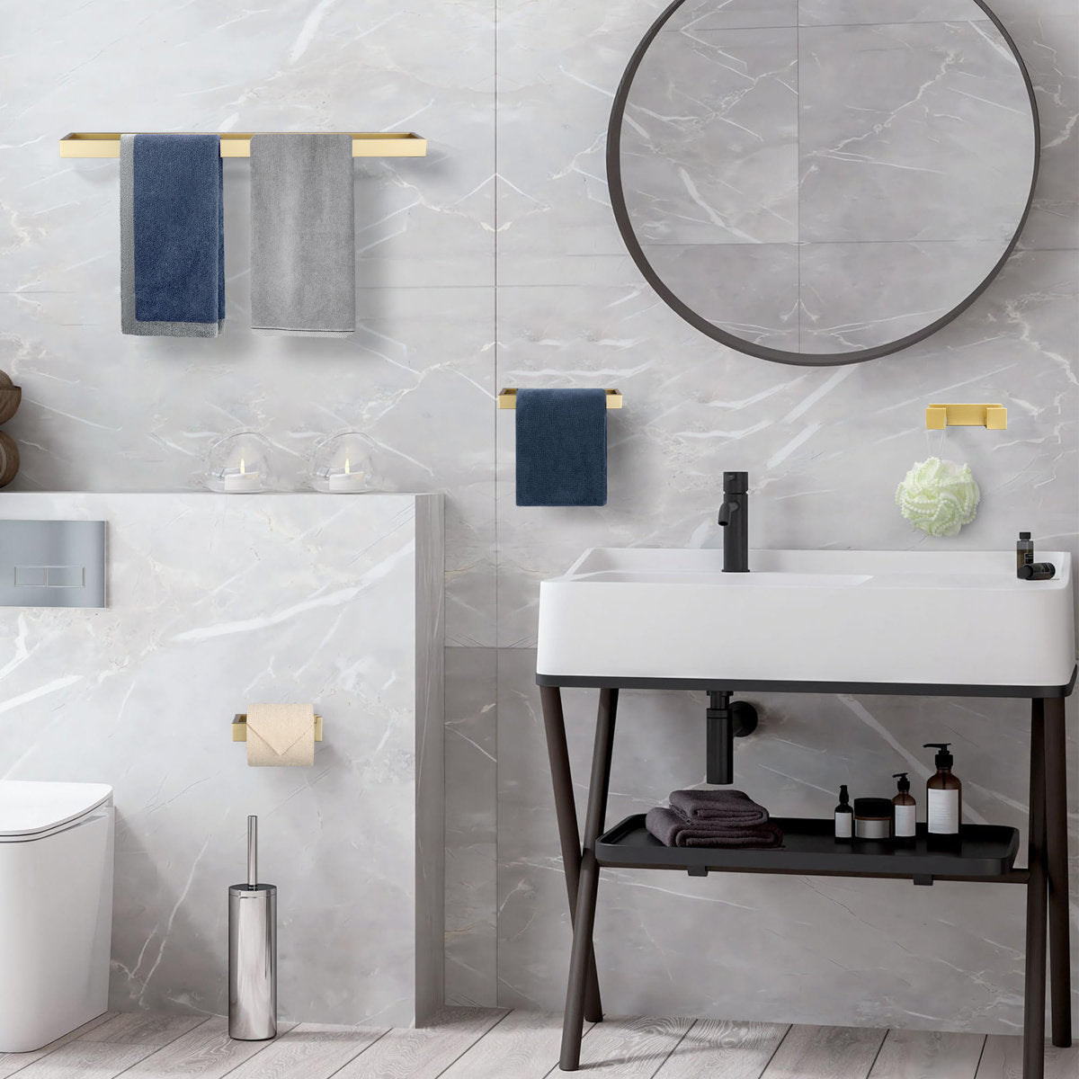 Bathroom Hardware Set (Set of 4) Q8-JS-4-Piece