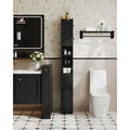 Bathroom Storage Cabinet, Narrow Toilet Paper Storage Cabinet, Tall Toilet Paper Holder with 2 Doors and1 Drawer, Bathroom Organizer with Adjustable Shelf, 1 Hook for Small Spaces