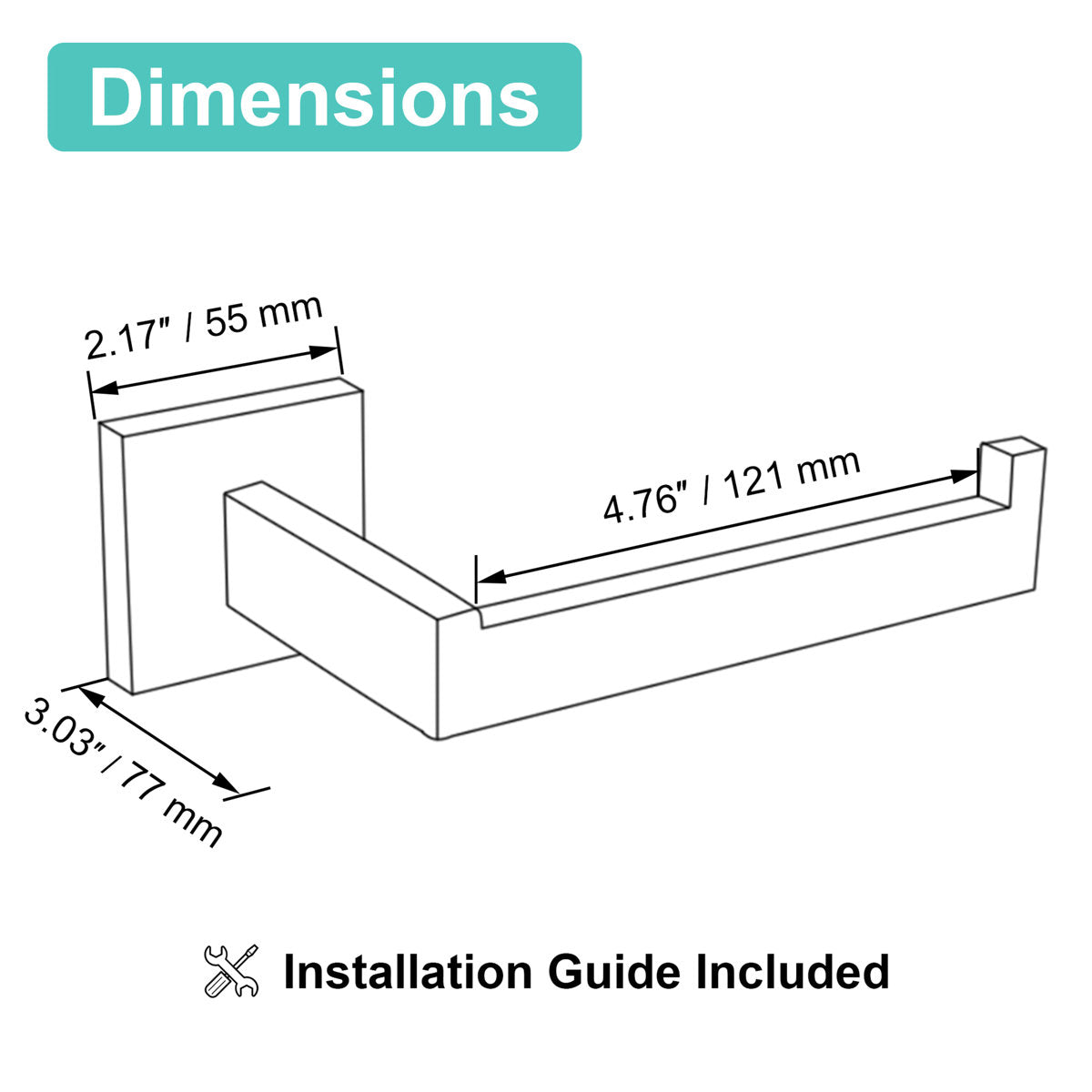 Bathroom Toilet Paper Holder Wall Mount Q702-BR