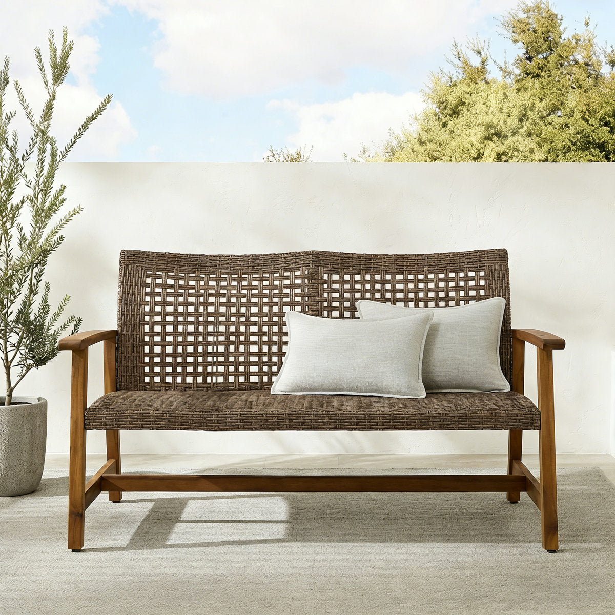 Bedingfield Wide Outdoor Loveseat