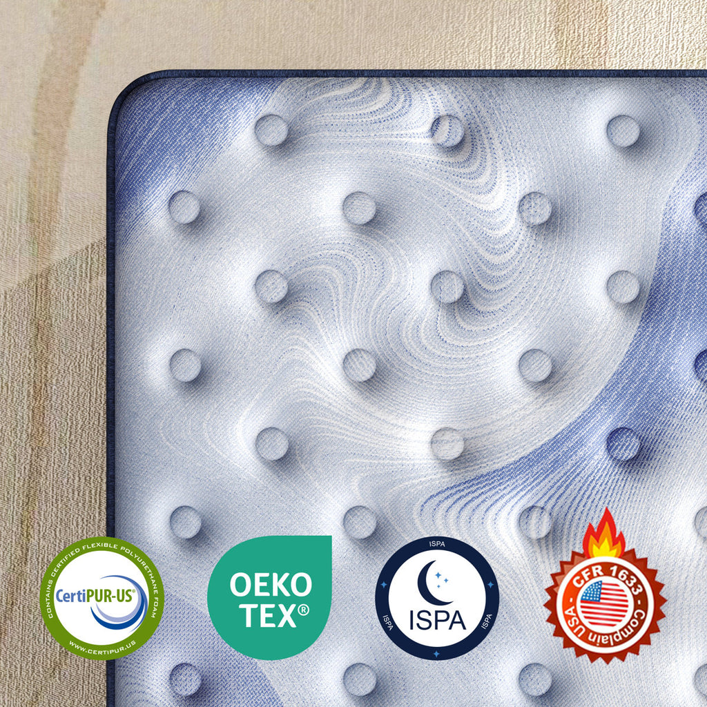 Bedstory 13" Firm Hybrid Mattress with Wool Layer & 3-Zone Support- CertiPUR-US/OEKO-TEX