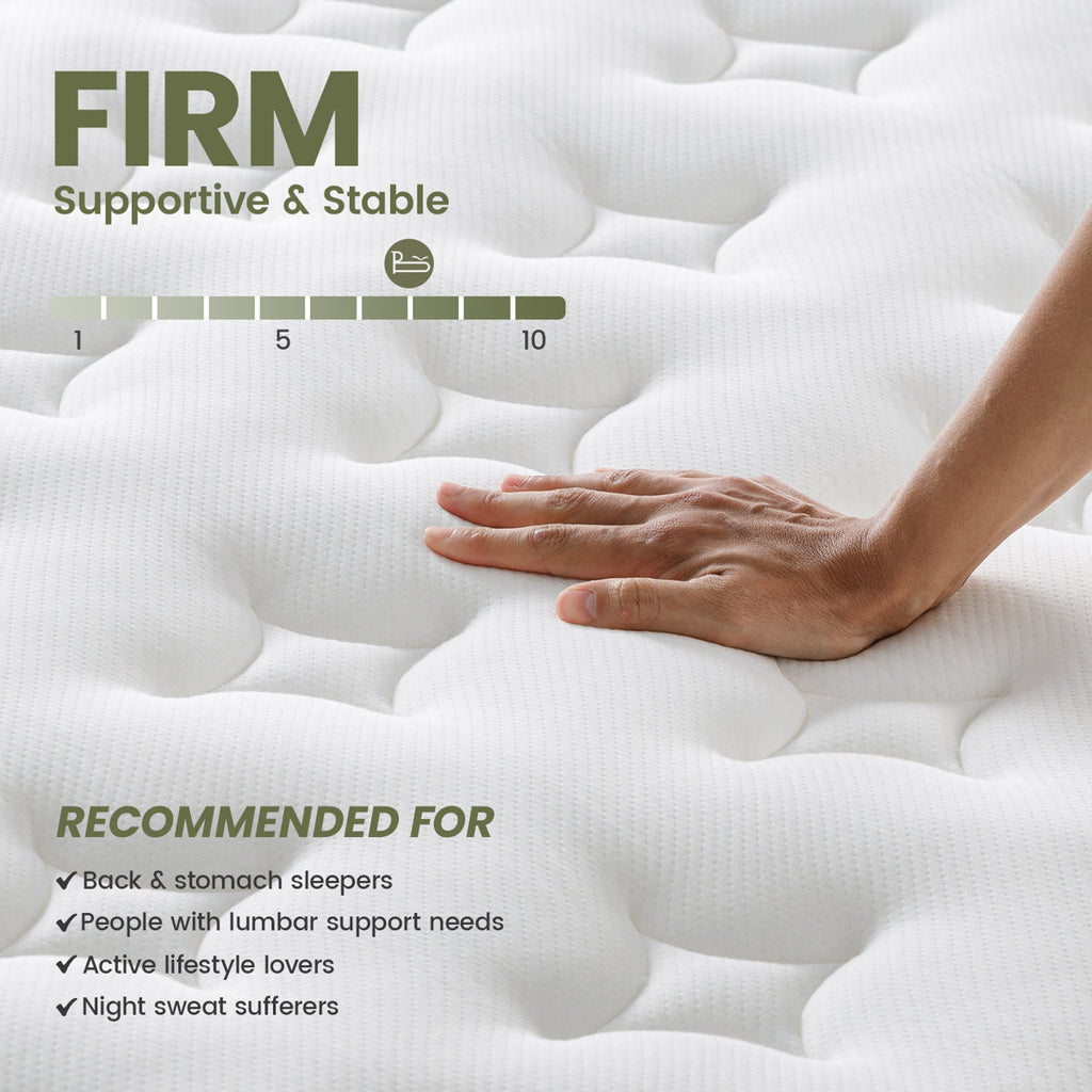 Bedstory 7-Layer Hybrid Mattress with Pocketed Coils & Dual-Zone Support - Cooling Gel Memory Foam,  CertiPUR-US/OEKO-TEX/C,No Fiberglass