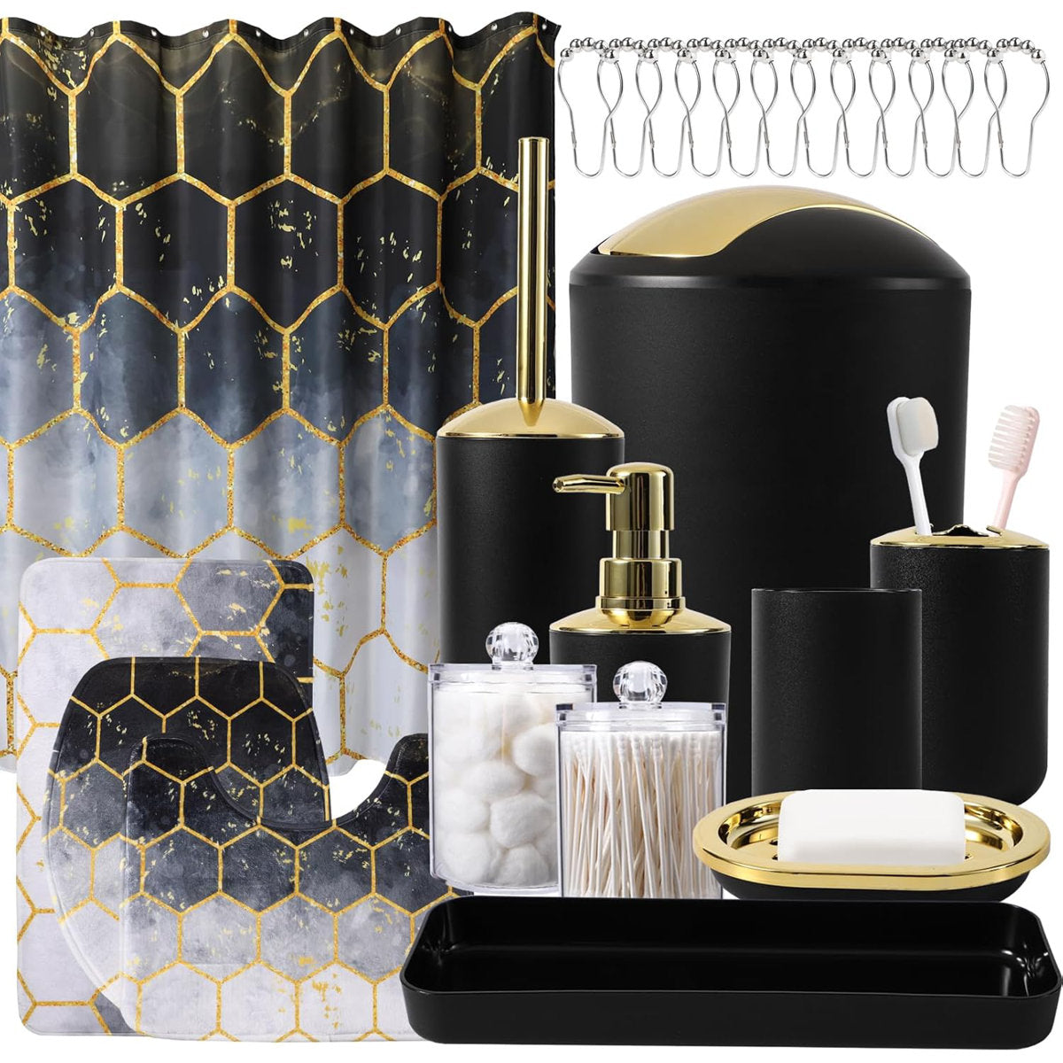 Black Bathroom Set