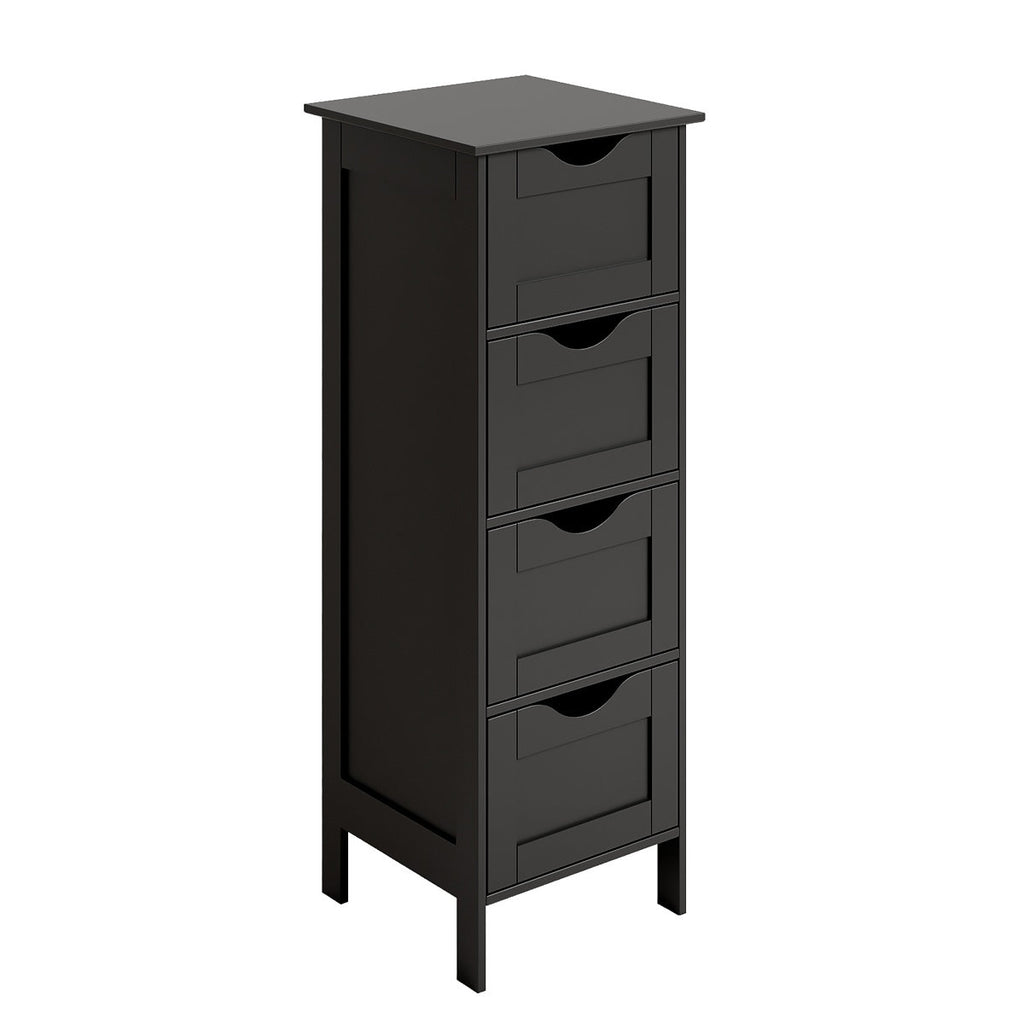 Black Bathroom Standing Cabinet 4-Drawers