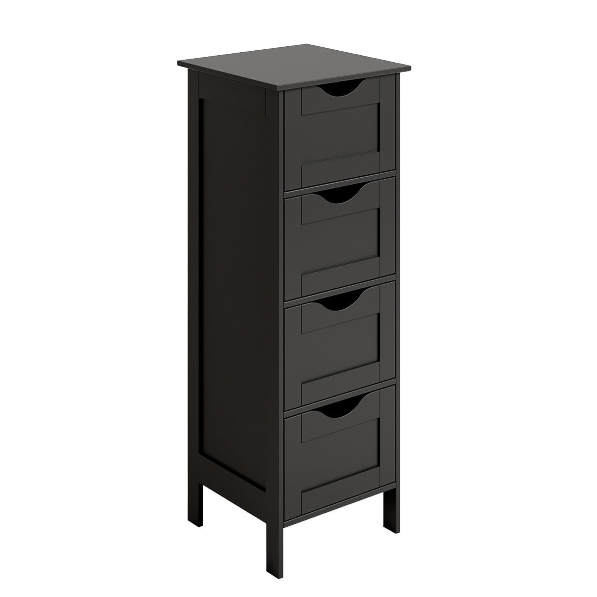 Black Bathroom Standing Cabinet 4-Drawers