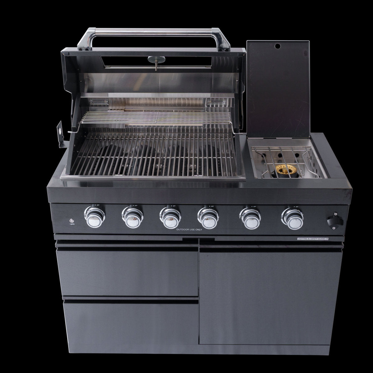 Black Gas Grill Four Burners Grill-B Stainless steel Outdoor Kitchen Islands