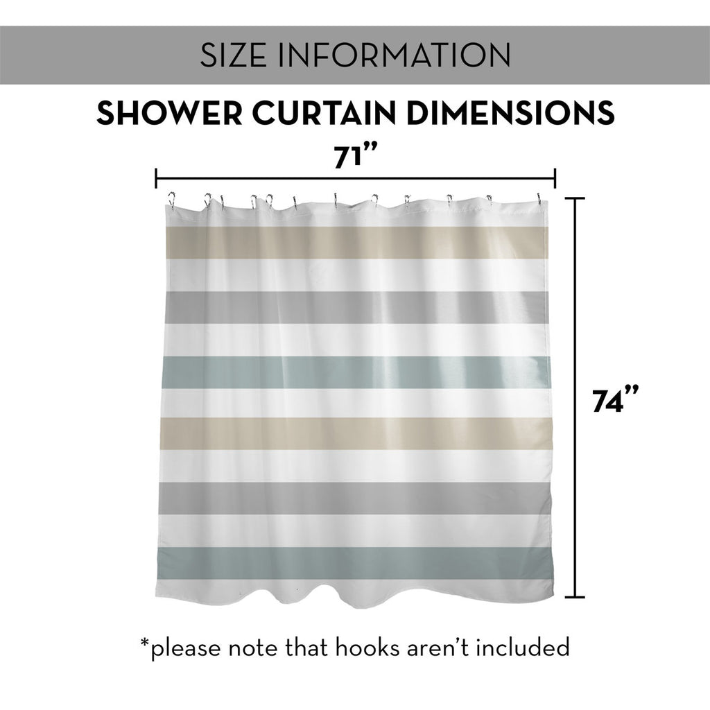 Boucher Striped Single Shower Curtain