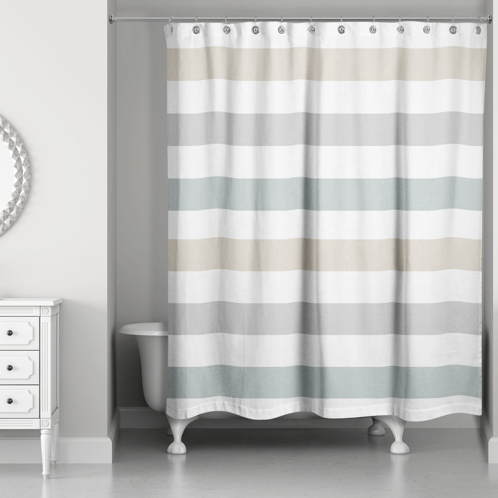 Boucher Striped Single Shower Curtain