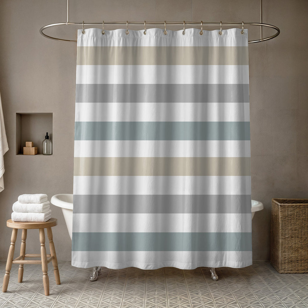 Boucher Striped Single Shower Curtain