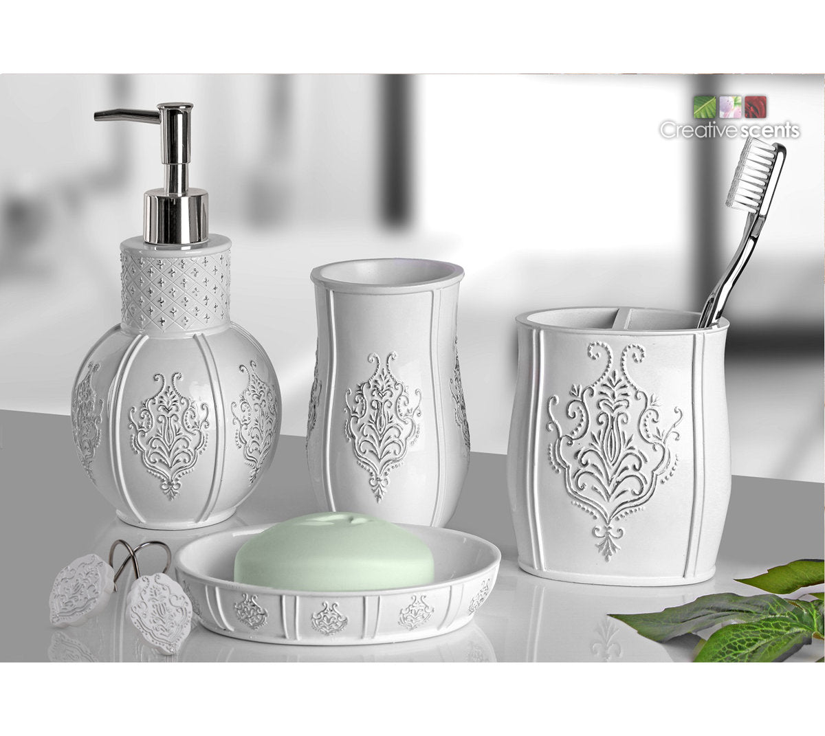 Brushed Nickel Bathroom Accessory Set