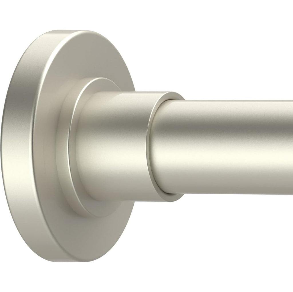 Brushed Nickel Shower Curtain Rods - 31-80 Inch Spring Tension Shower Rods for Bathroom, Adjustable, No Drilling, No Rust, Stainless Steel