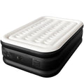 CHERIMOR 18" Full Air Mattress, Built-In Electric Pump Included, Carrying Case Included, Single Chamber, Indoor/ Outdoor Use, 600 lb Capacity, Black