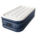 CHERIMOR 18" Twin XL Air Mattress, Built-In Electric Pump Included, Carrying Case Included, Single Chamber, Indoor/ Outdoor Use, 500 lb Capacity, Blue