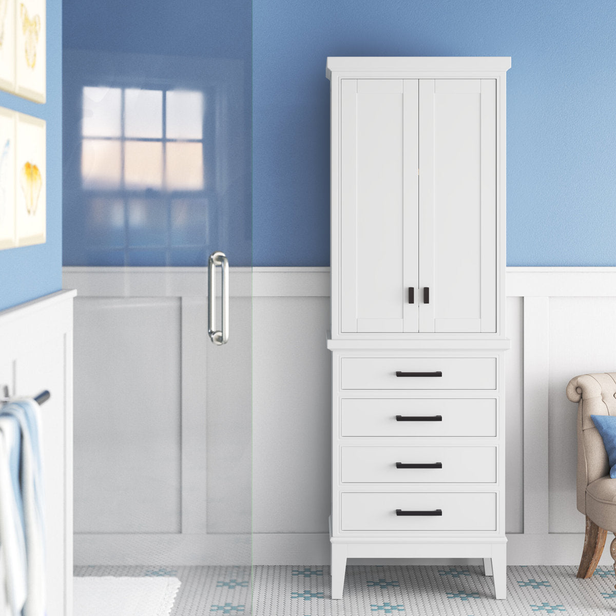 Charley Freestanding Linen Cabinet