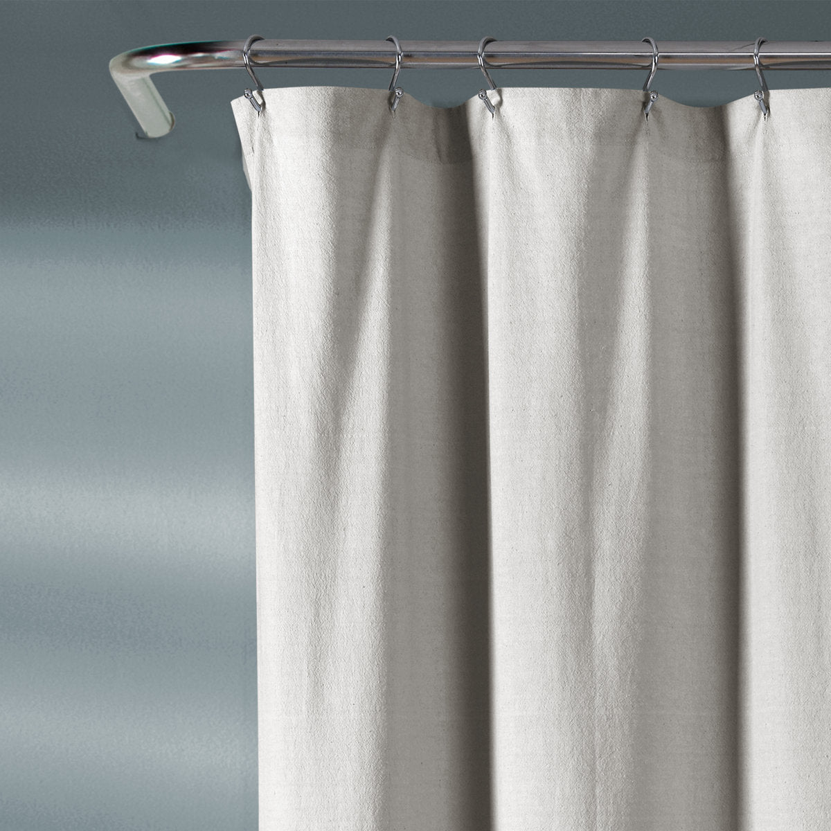 Chenille Chevron Cotton Geometric Shower Curtain