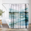 Coastal Shower Curtain Midnight Clear by PI Creative Art