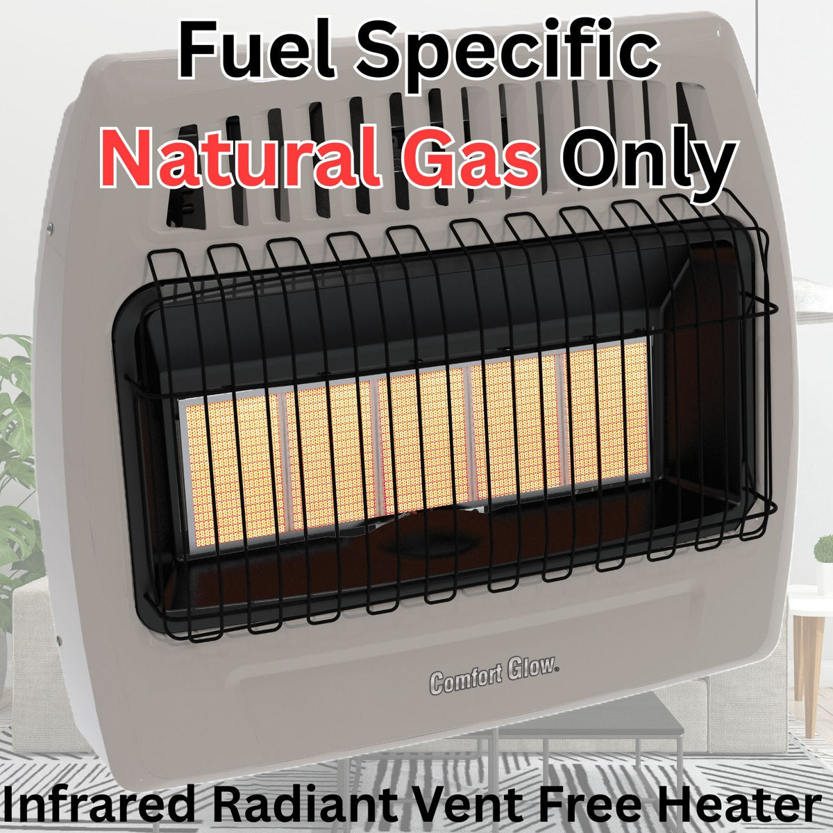 Comfort Glow 30,000 BTU Natural Gas Wall Heater, Heats Up to 1,250 Sq. Ft.¨C KWN523