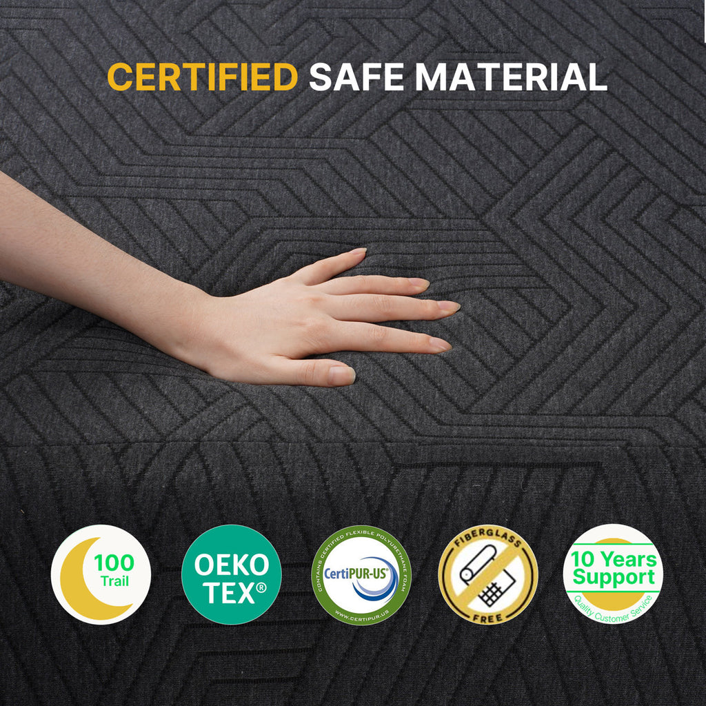 Cooling Memory Foam Queen Mattress, CertiPUR-US Certified, Frame Compatible