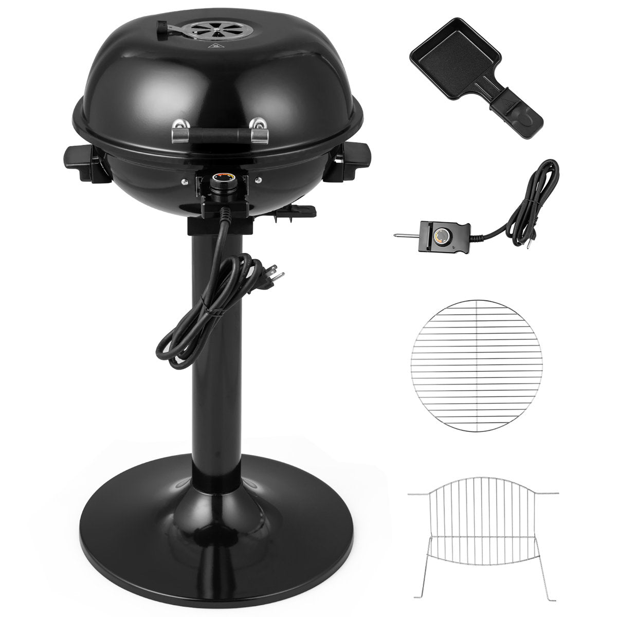 Costway 20.5'' W x 17.5'' D Portable Indoor/Outdoor Use Single Burner Electric Grill