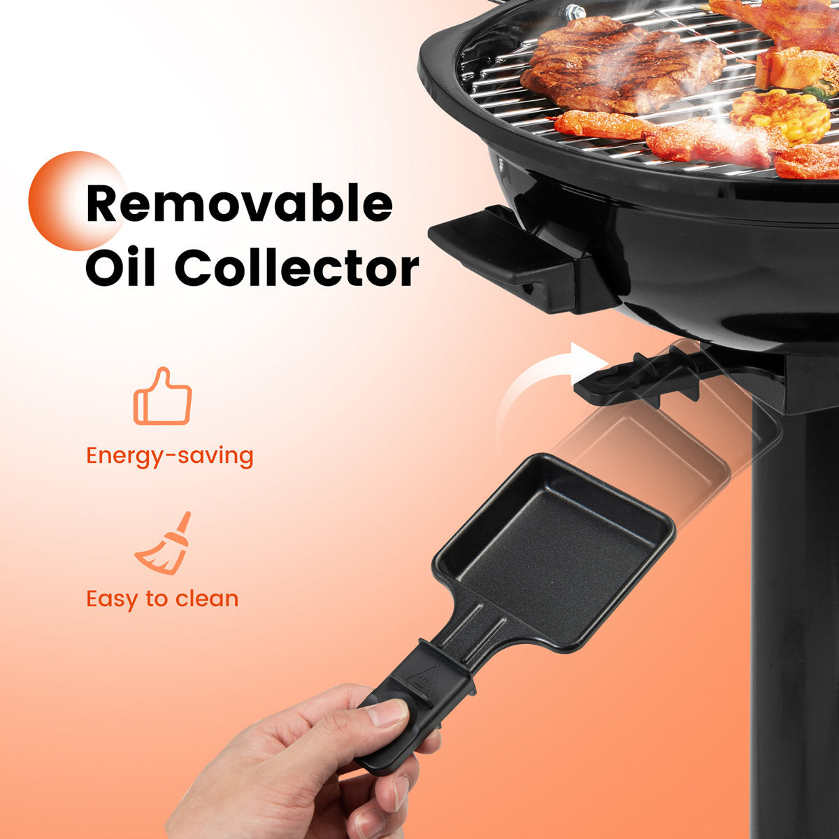 Costway 20.5'' W x 17.5'' D Portable Indoor/Outdoor Use Single Burner Electric Grill