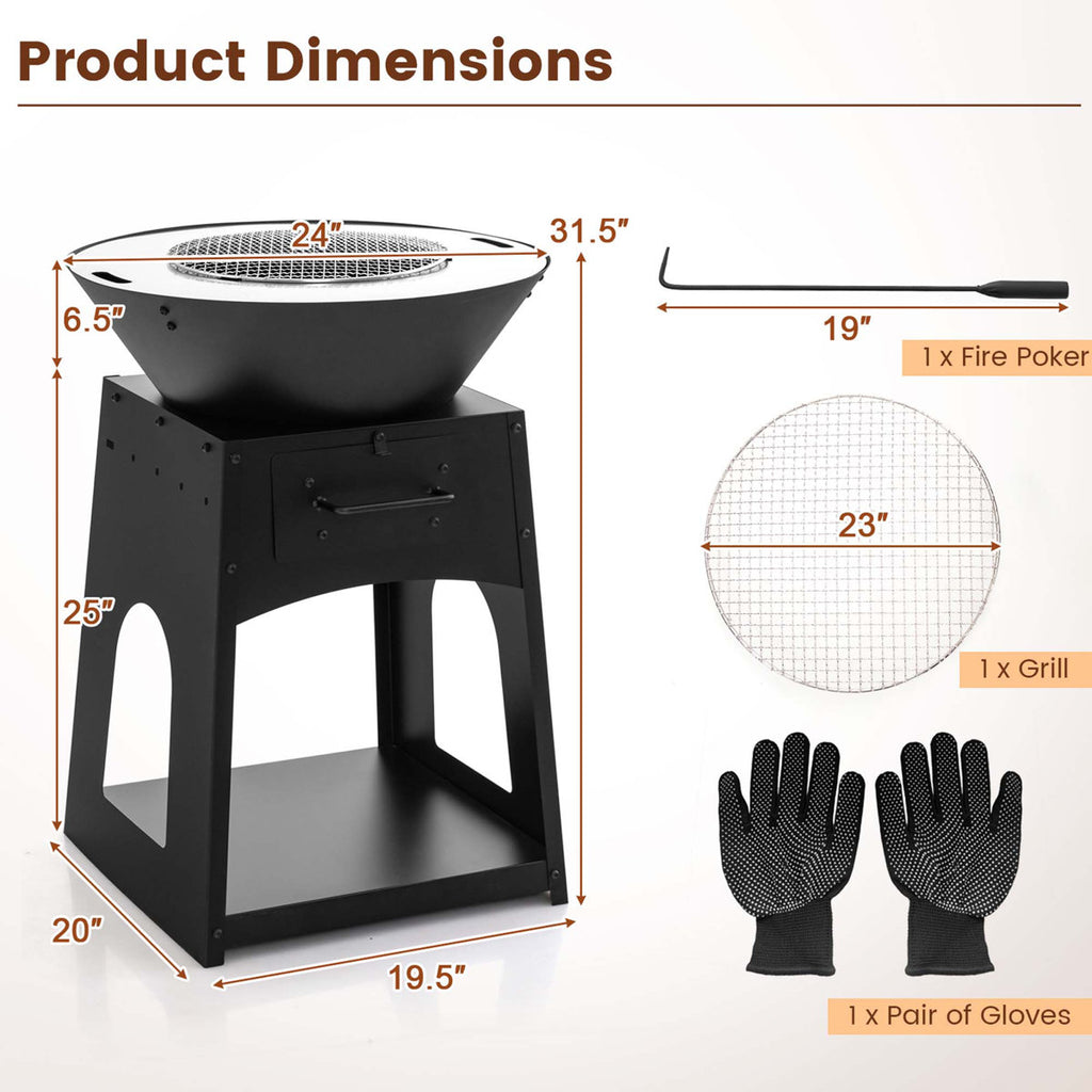 Costway 20 W Charcoal Grill