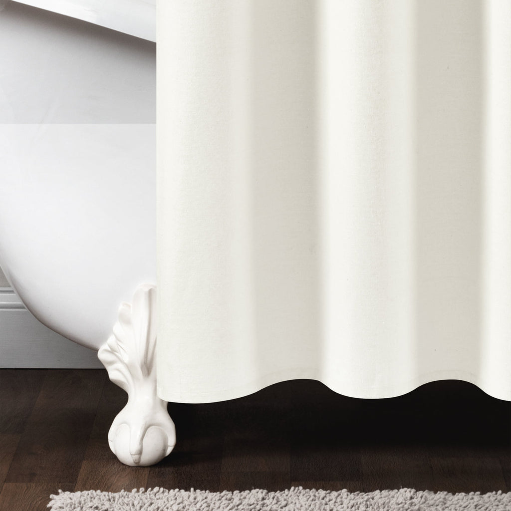 Cotton Striped Shower Curtain