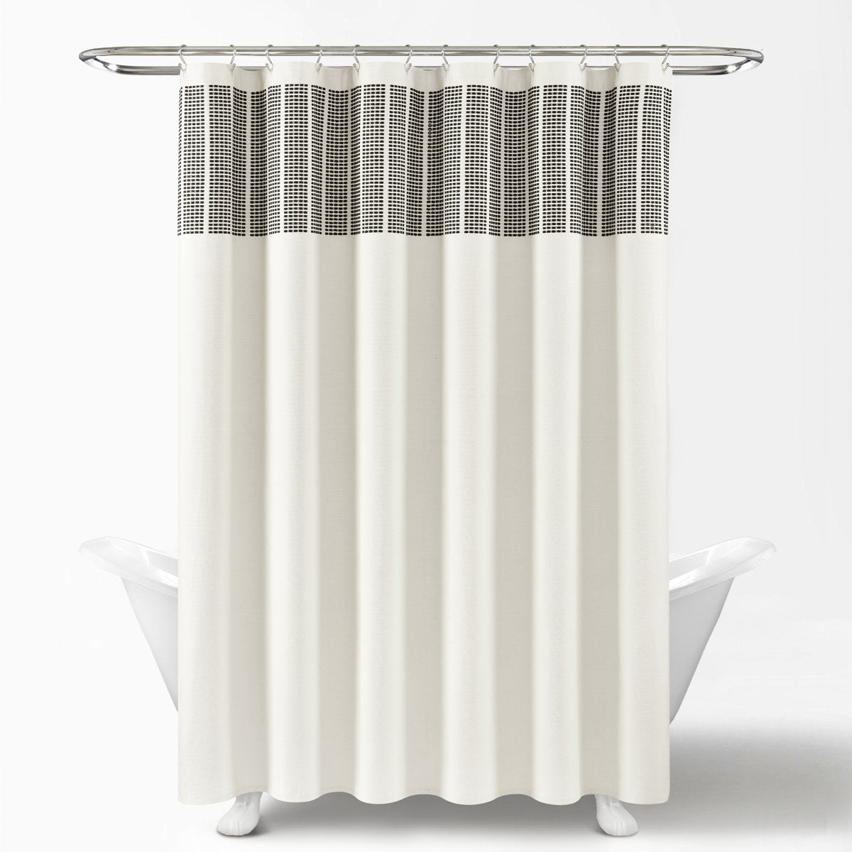 Cotton Striped Shower Curtain