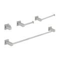 Cube 4 - Piece Bathroom Hardware Set C-KBA15-4BN