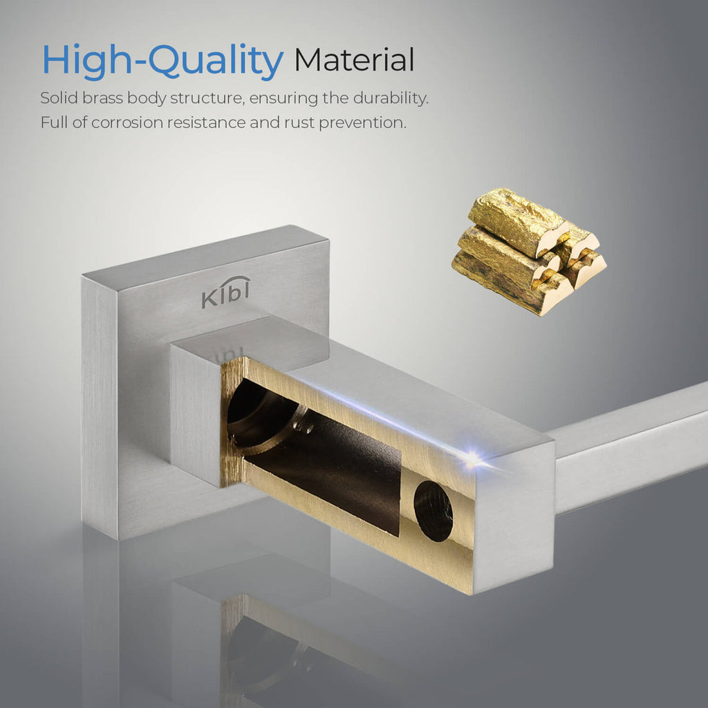 Cube 4 - Piece Bathroom Hardware Set C-KBA15-4BN
